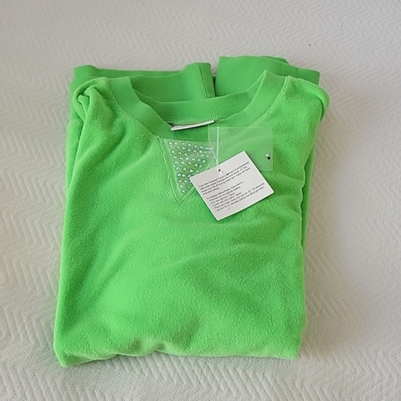 Vintage Quacker Factory Lime Green Top - 1X - Picture 4 of 6